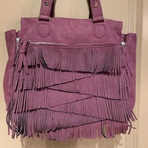 Free People Purple Fringe Purse